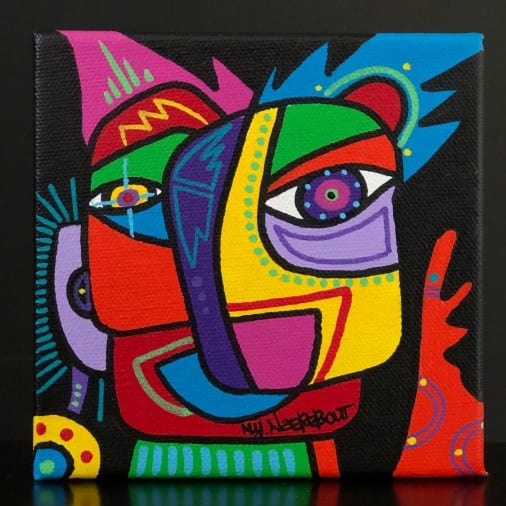 Faces, painting (004)