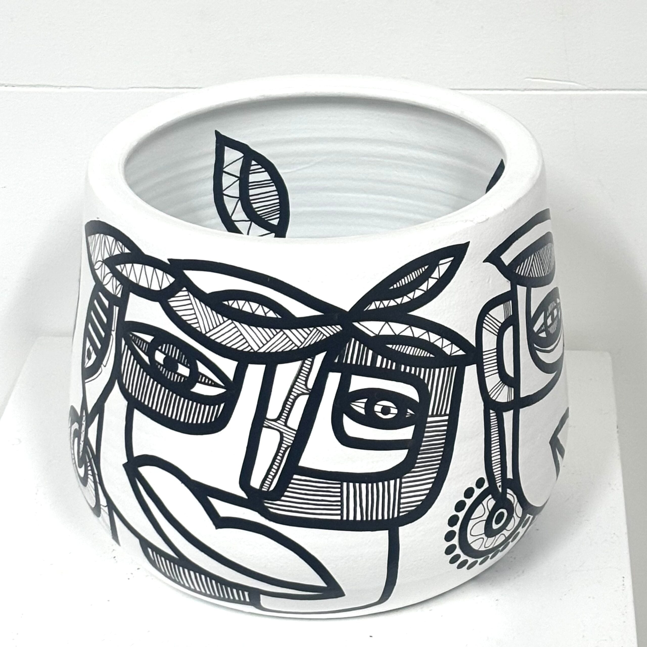 Black & White Collection, ceramic pot - Afbeelding 3