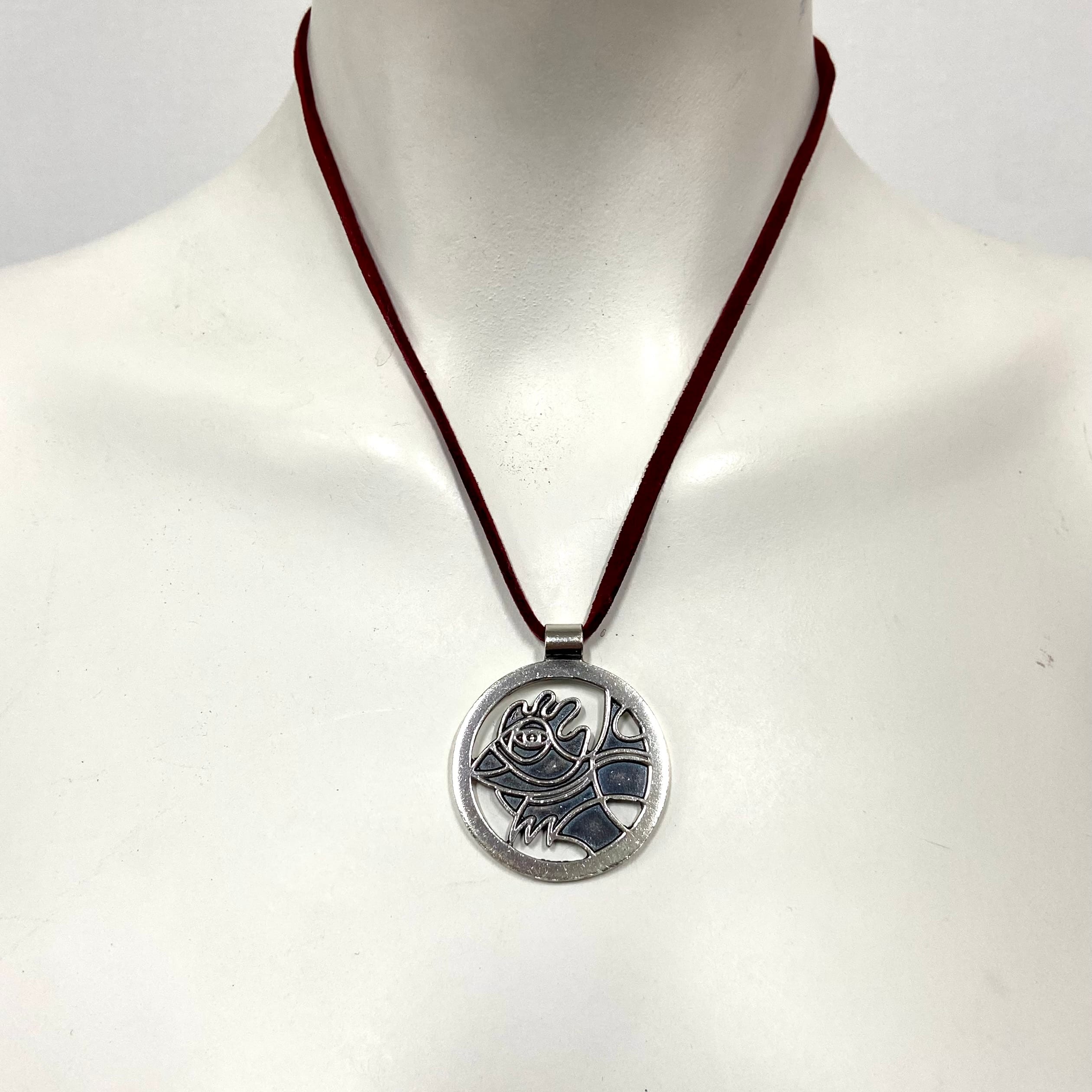 Necklace, sterling silver, bird - Afbeelding 3