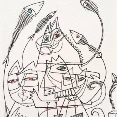 It rains fishes, drawing 20-30 cm