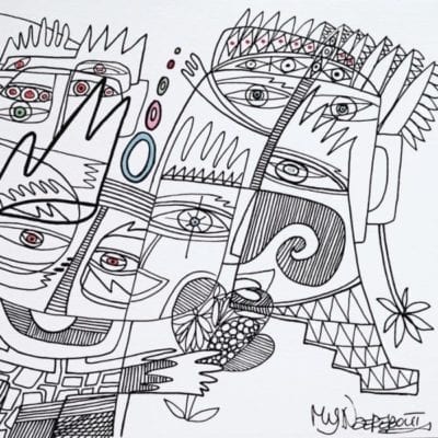 My funky friends, drawing 30-20 cm