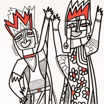 The day after & still smiling, drawing 20-30 cm