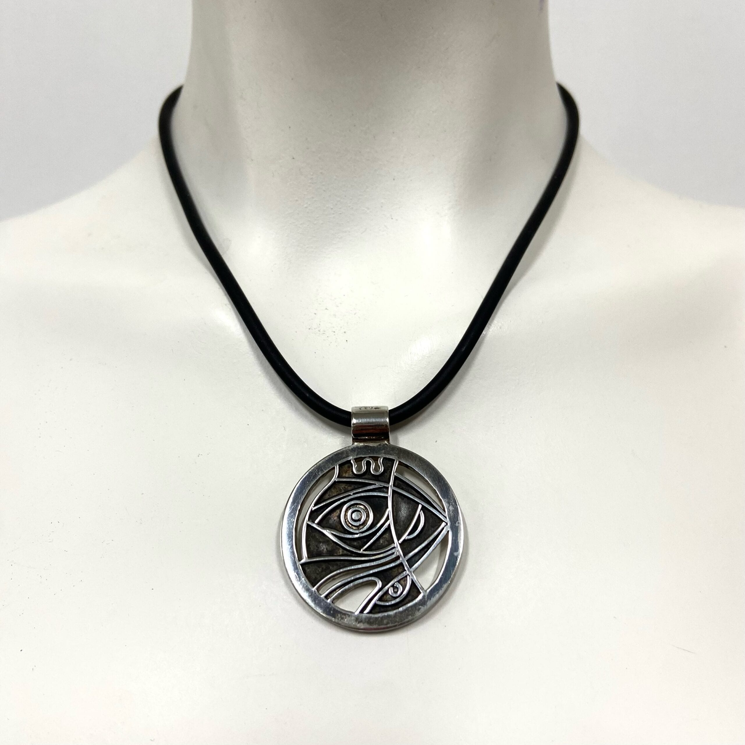 Necklace,  sterling silver, fish - Afbeelding 2