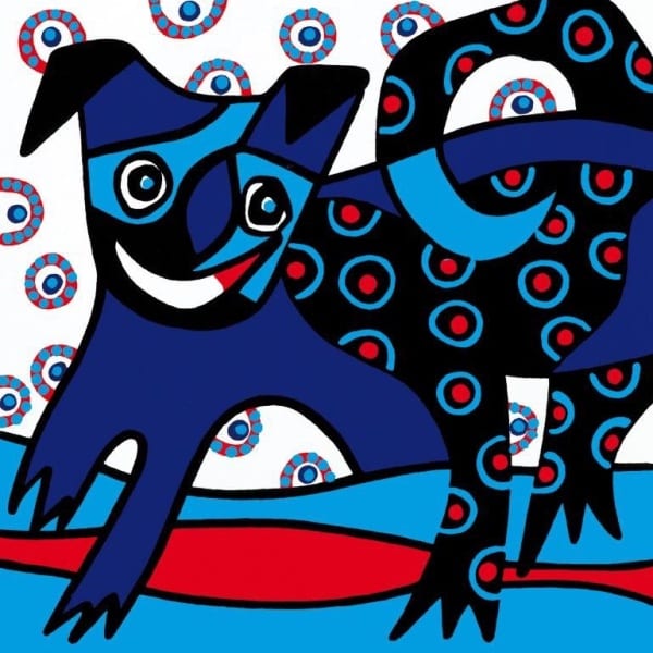 Party animal, silkscreen 22-22 cm