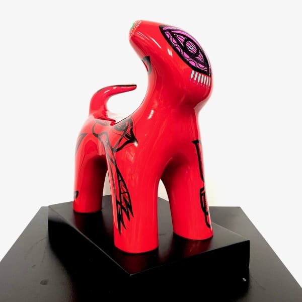 Bodyguard in red, sculpture