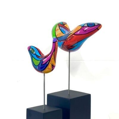 Gathering birds, set of two birds