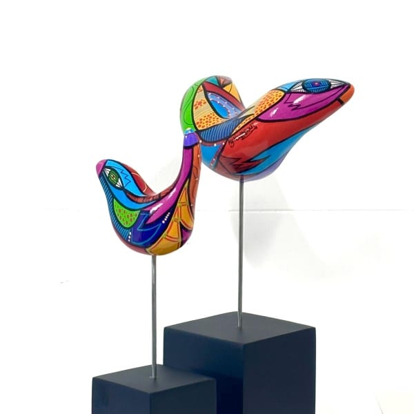 Gathering birds, set of two birds