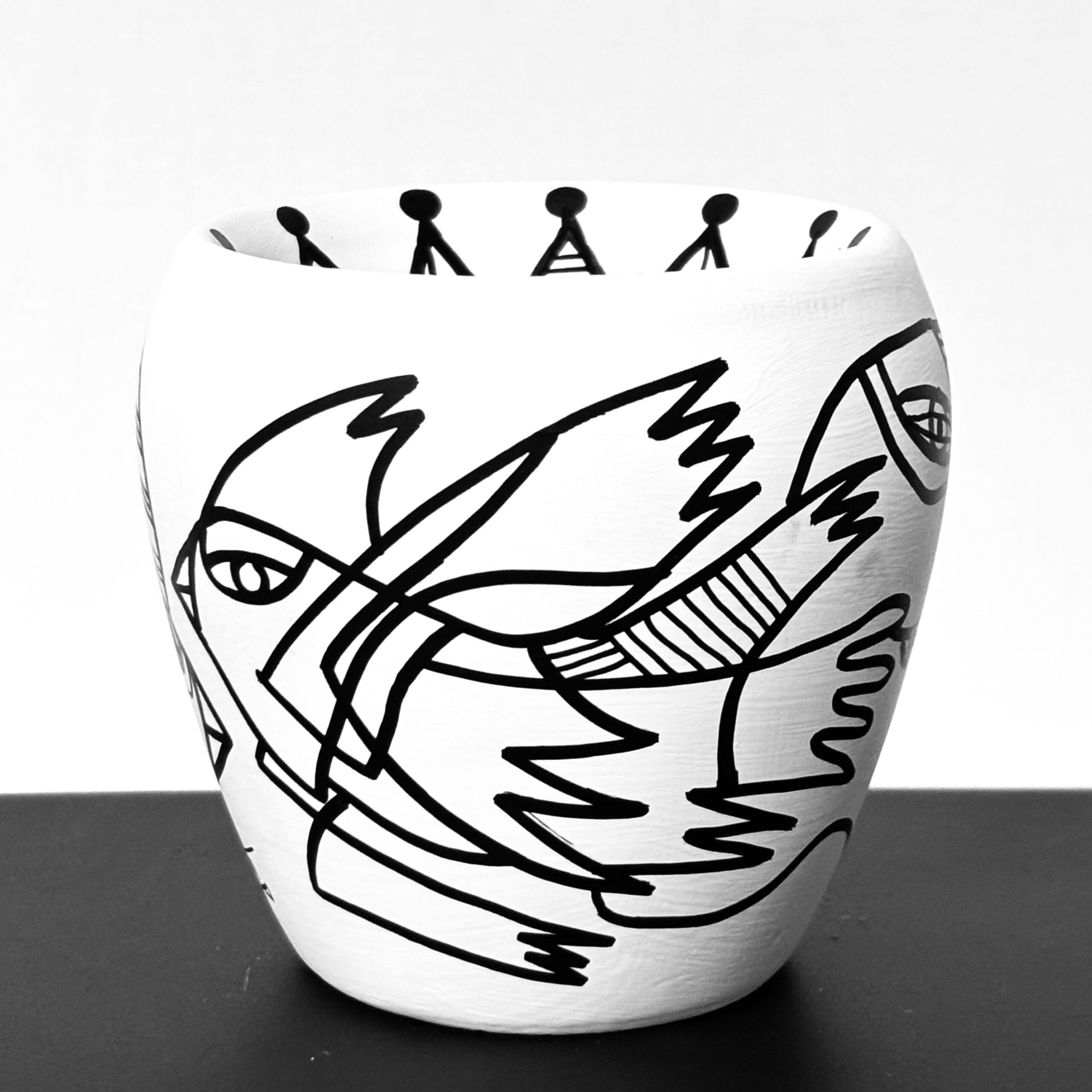 Black & White Collection, small pot, 8 cm (code 3.25) - Afbeelding 2