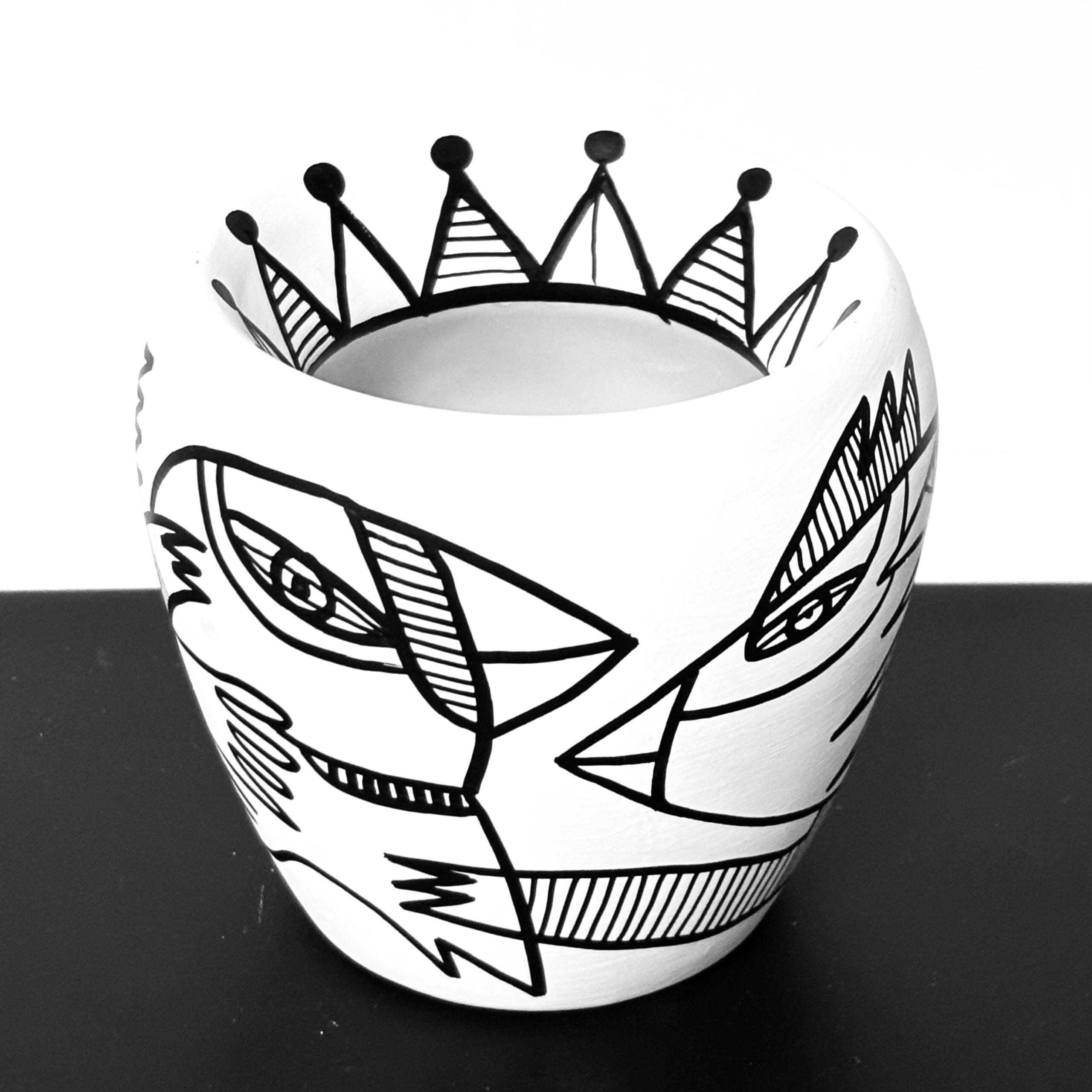 Black & White Collection, small pot, 8 cm (code 3.25) - Afbeelding 3