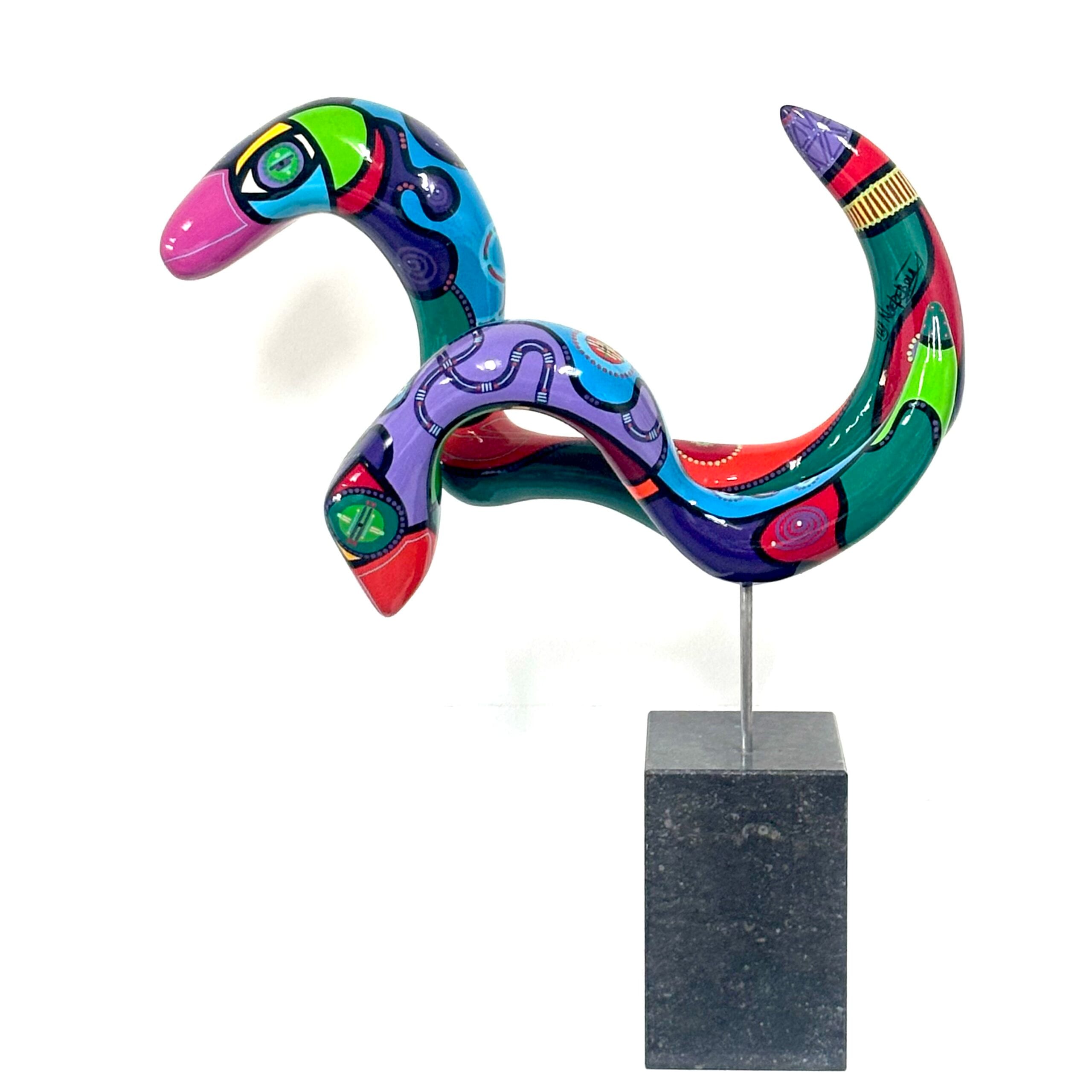 Health & Happiness sculpture 2 snakes - Afbeelding 2