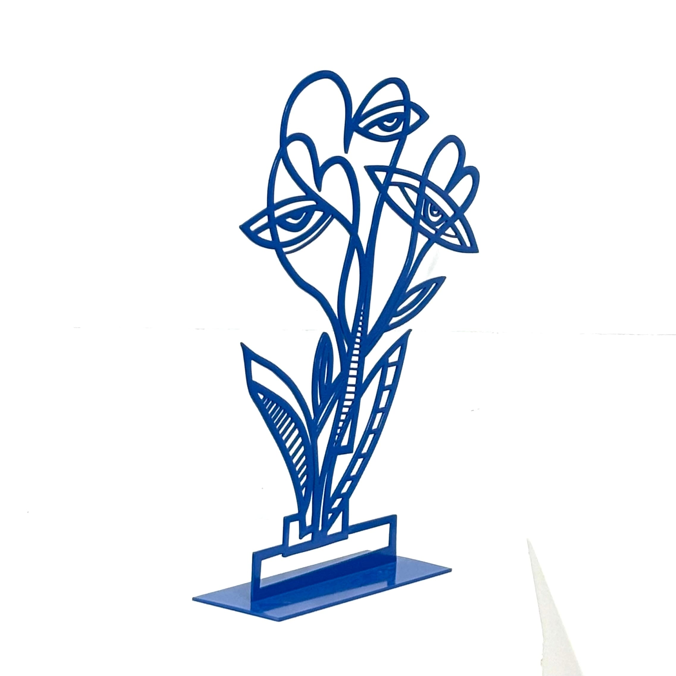 For you, my love, metal sculpture in blue - Afbeelding 2