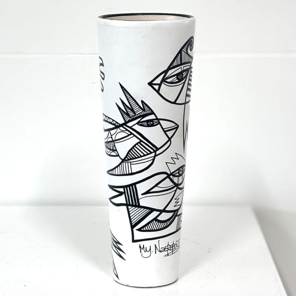 Black & White Collection, slim vase, 26 cm