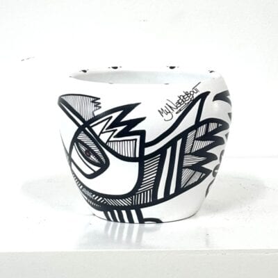 Black & White Collection, ceramic pot, 13 cm