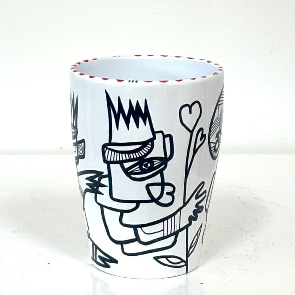 Black & White Collection, vase 14 cm