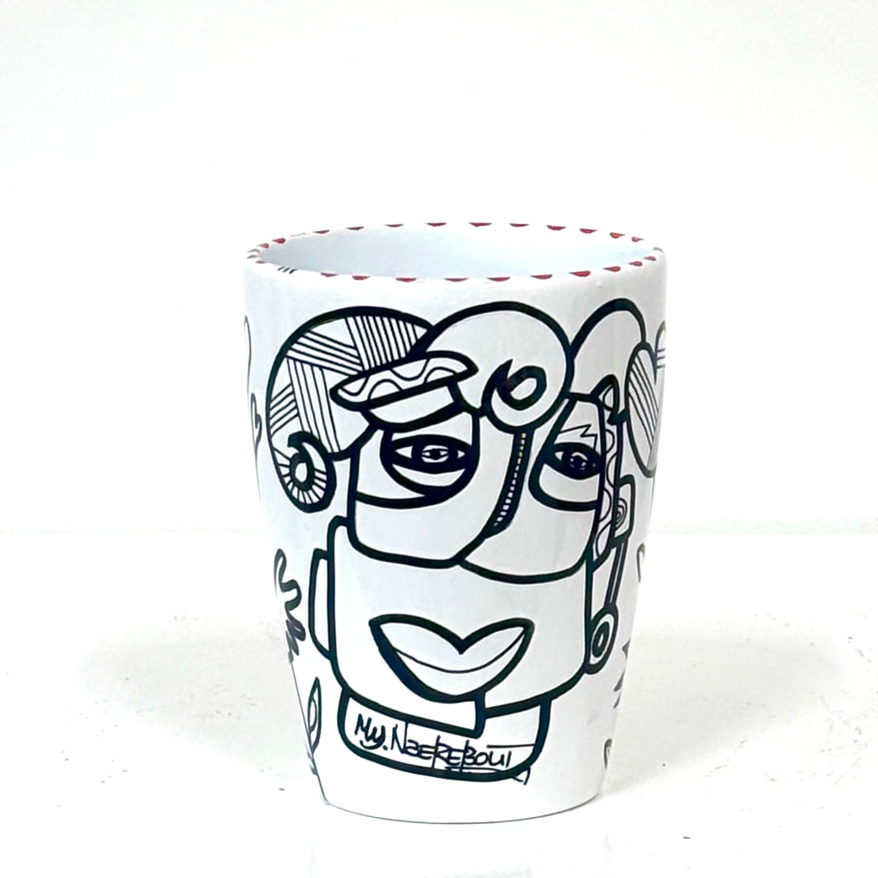 Black & White Collection, vase 14 cm - Afbeelding 2