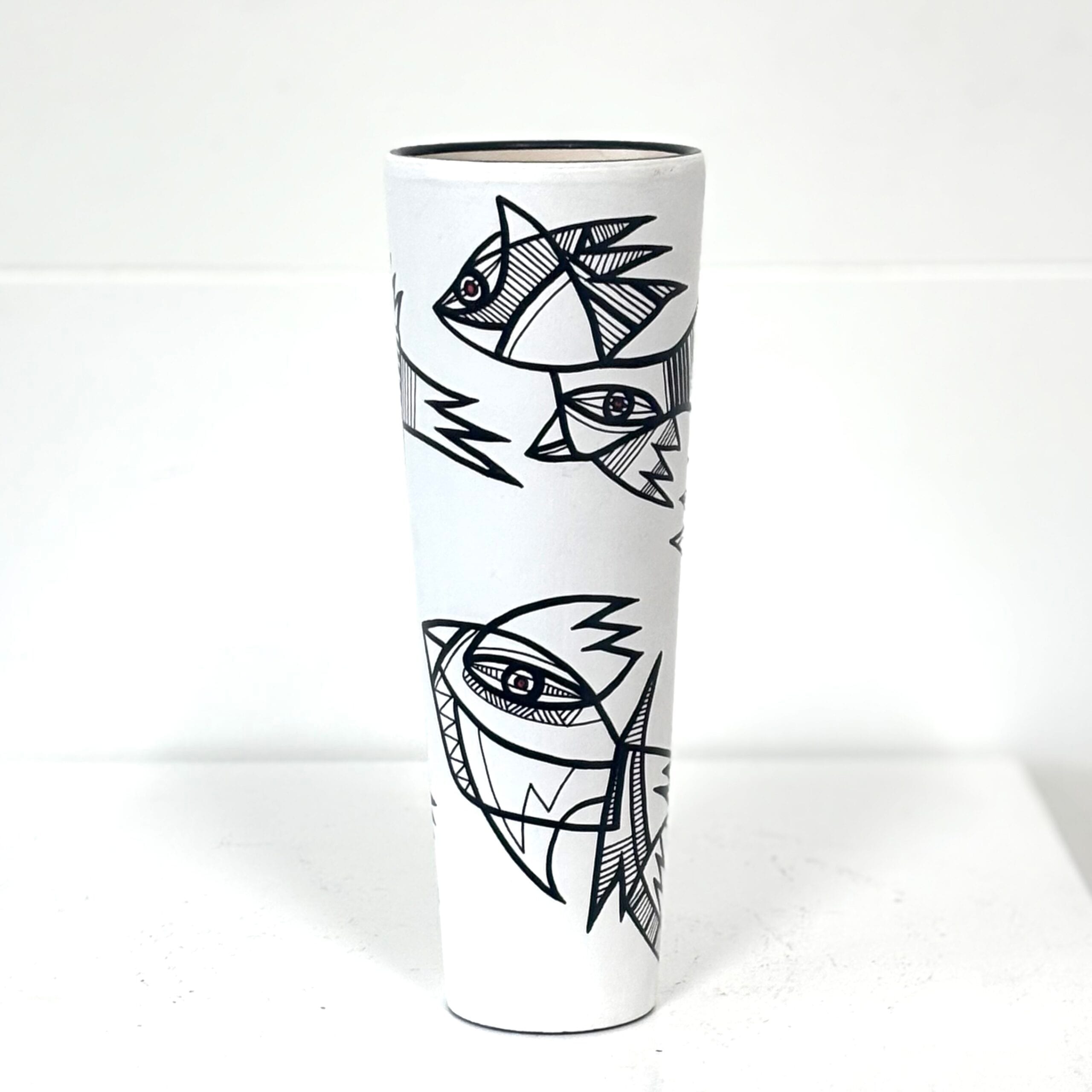 Black & White Collection, slim vase, 26 cm - Afbeelding 3