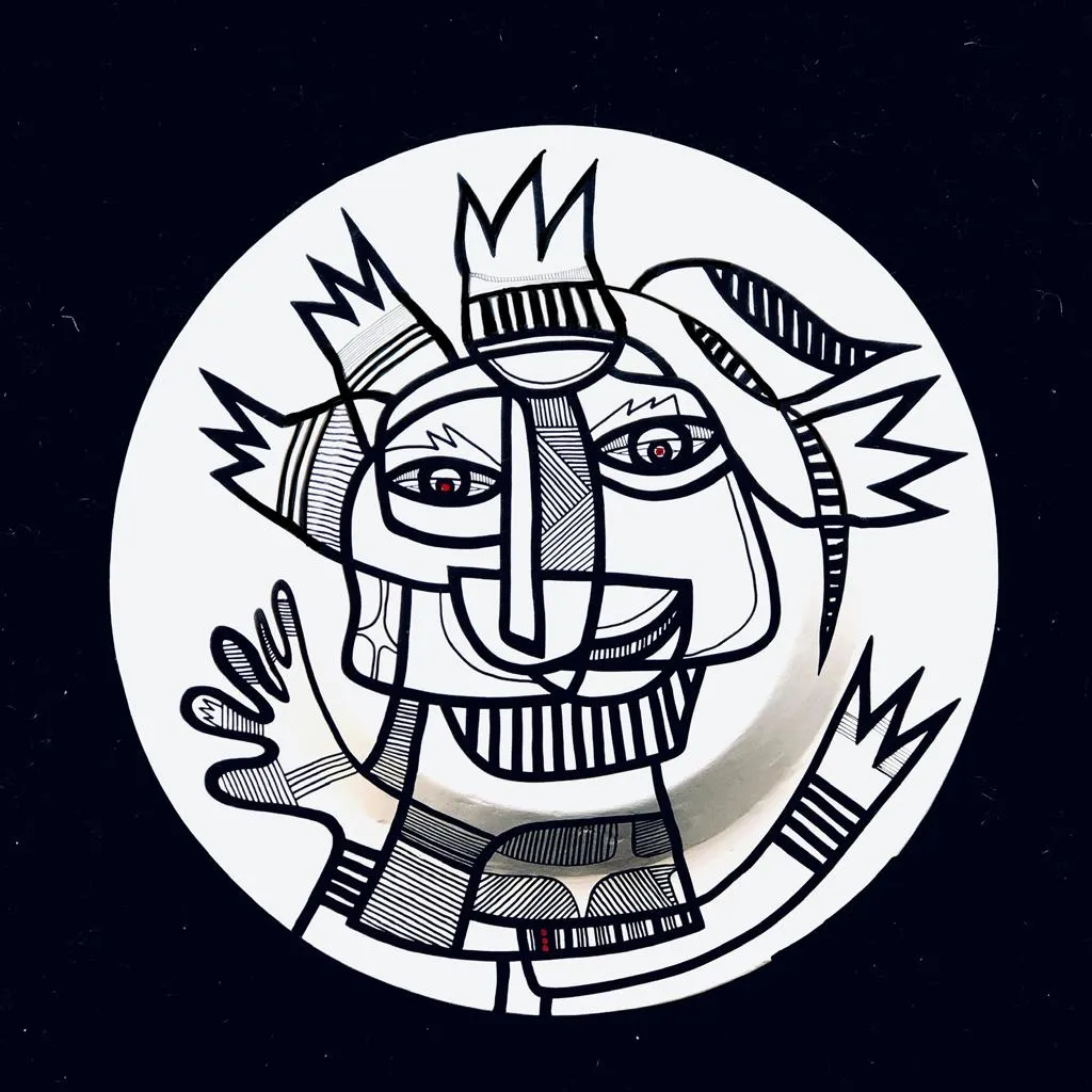 Black & White Collection, Large plate/bowl, 53 cm (002) - Afbeelding 2