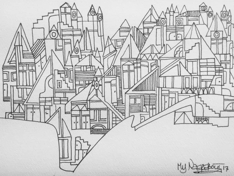 A new kind of lifestyle, drawing 30-20 cm - Afbeelding 2