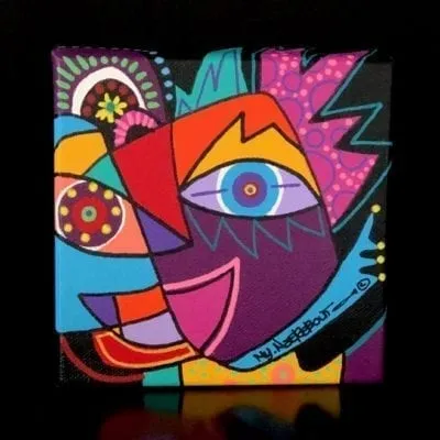 Faces, painting (001)