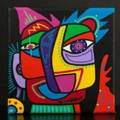 Faces, painting (004)