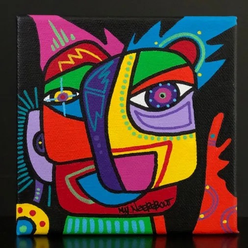 Faces, painting (004)