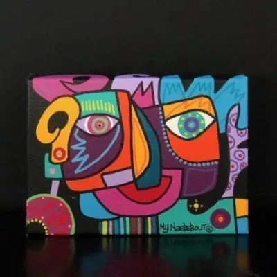 Faces, painting (008)