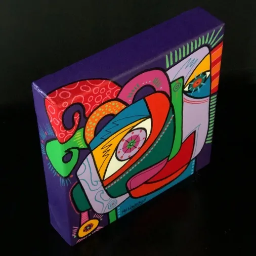 Big smile, painting - Afbeelding 2