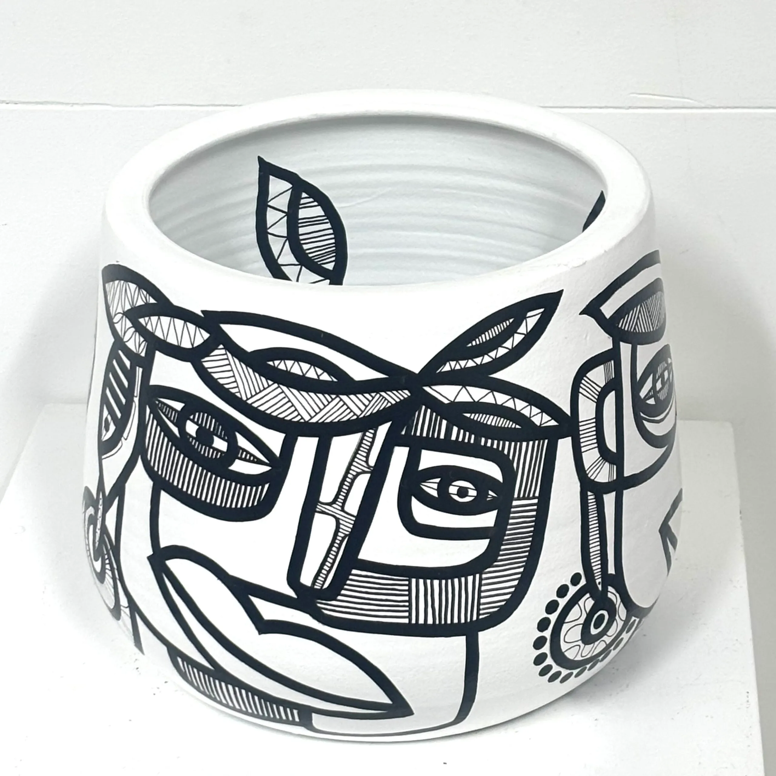 Black & White Collection, ceramic pot - Afbeelding 3