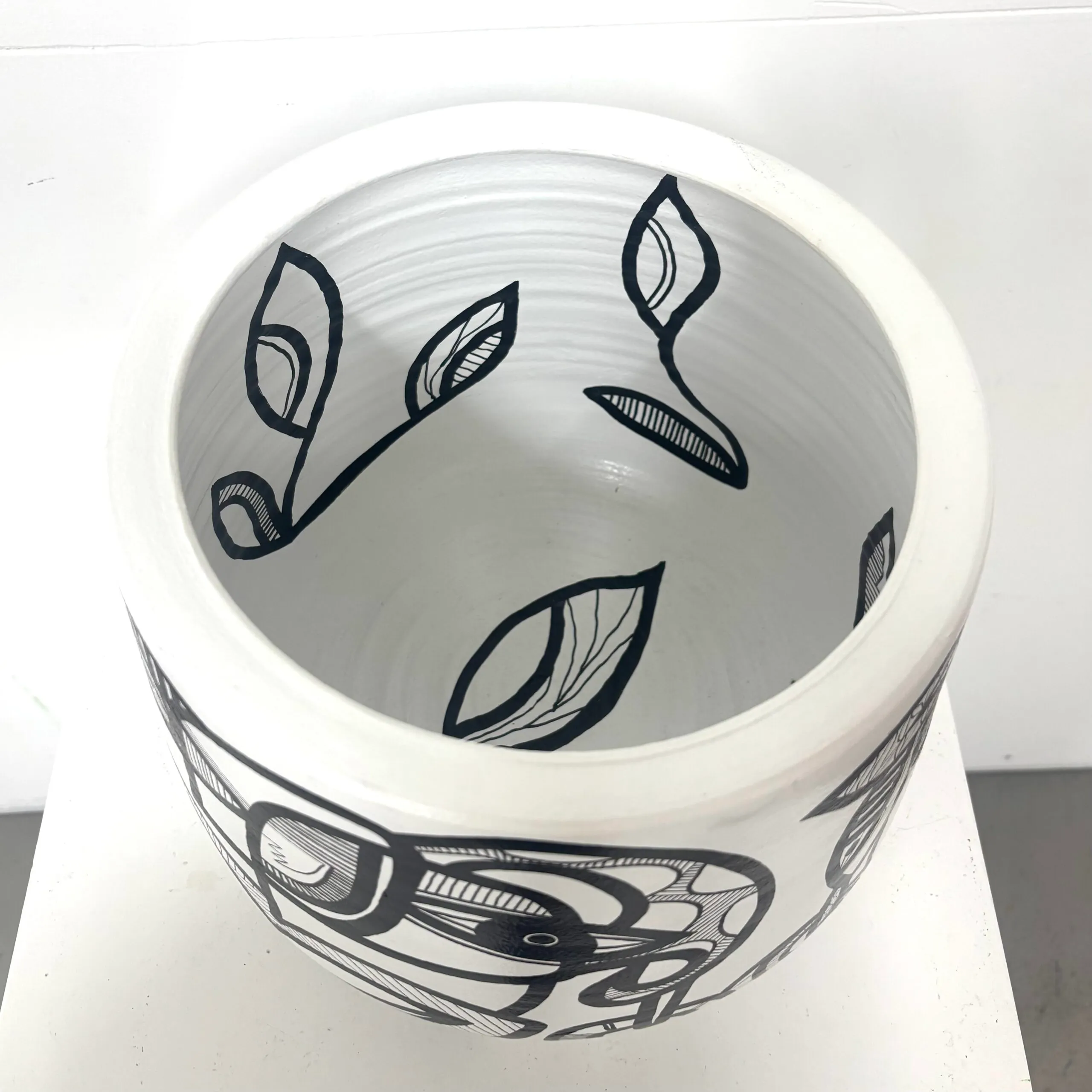 Black & White Collection, ceramic pot - Afbeelding 4