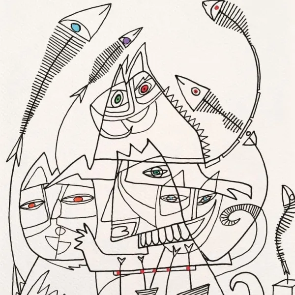 It rains fishes, drawing 20-30 cm