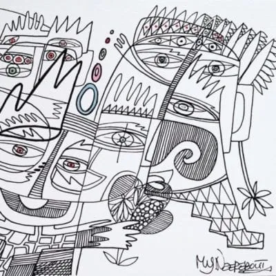 My funky friends, drawing 30-20 cm