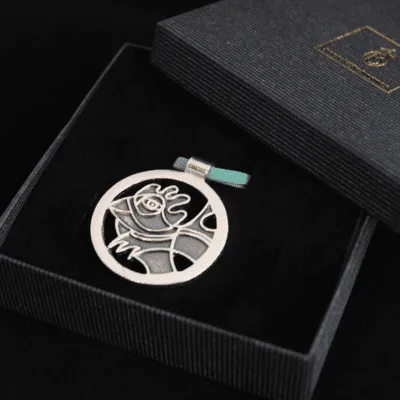 Necklace, sterling silver, bird