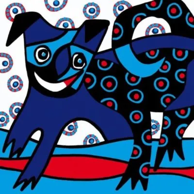 Party animal, silkscreen 22-22 cm