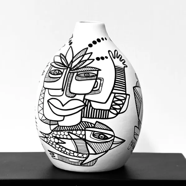 Black & White Collection, Vase 20 cm (code 2.25)