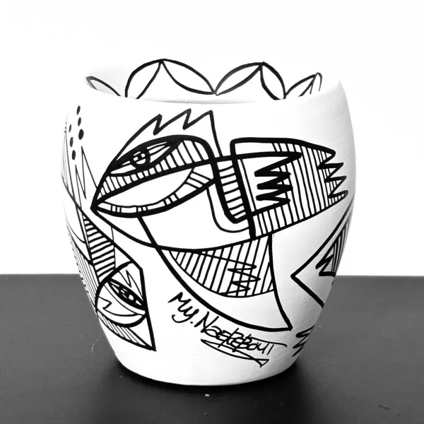 Black & White Collection, small pot, 9,5 cm (code 4.25)