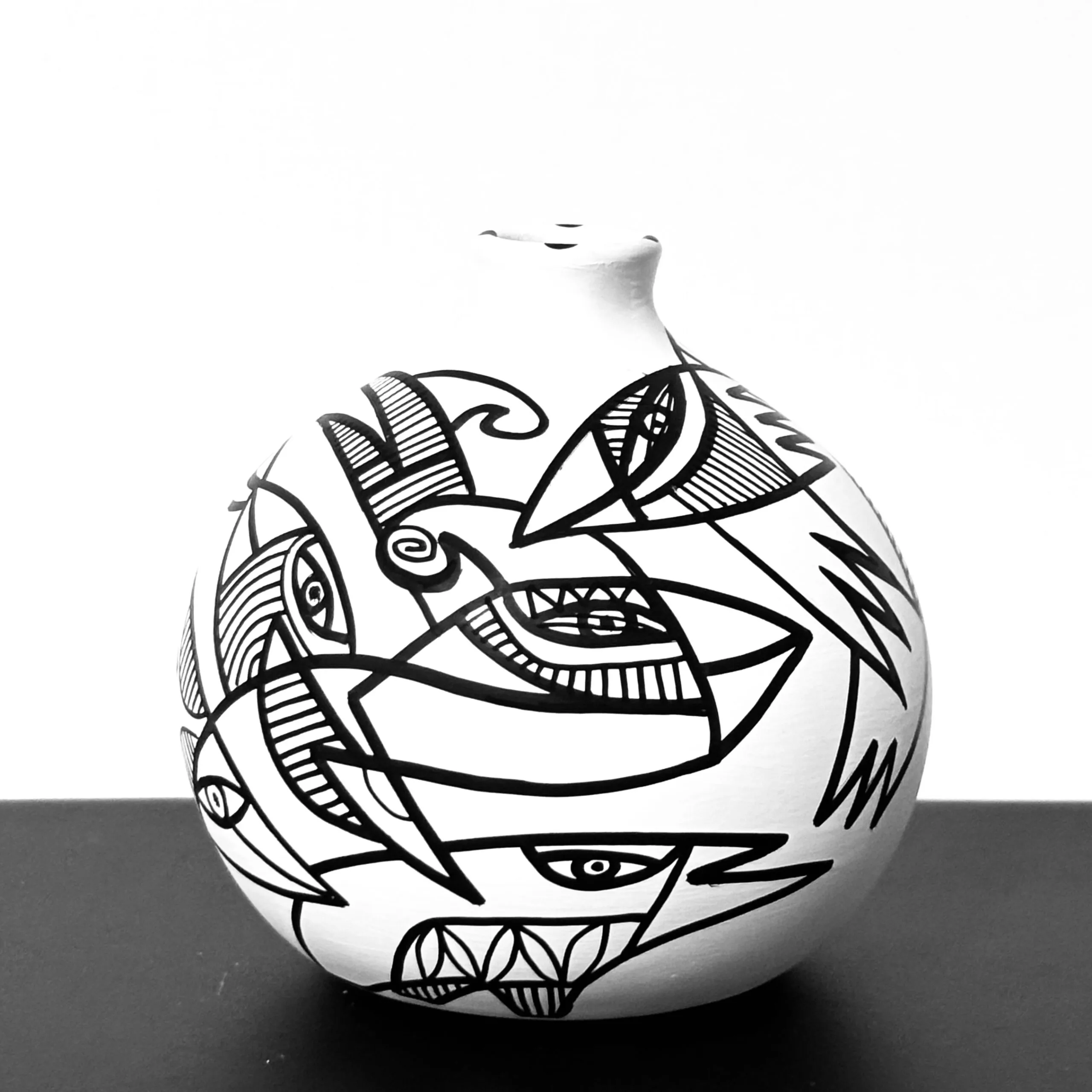 Black & White Collection Small vase 9 cm (code 1.25) - Afbeelding 3