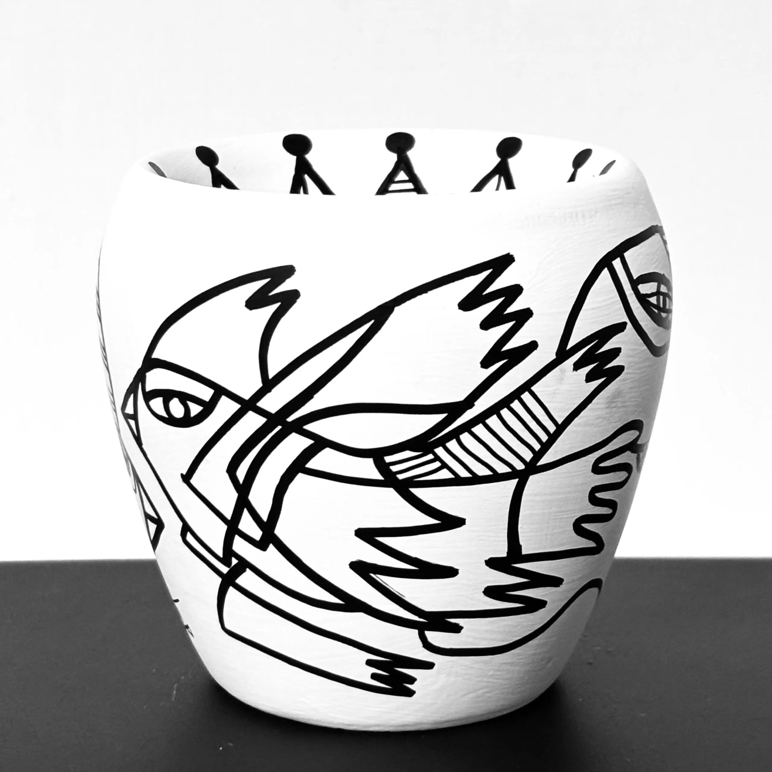 Black & White Collection, small pot, 8 cm (code 3.25) - Afbeelding 2