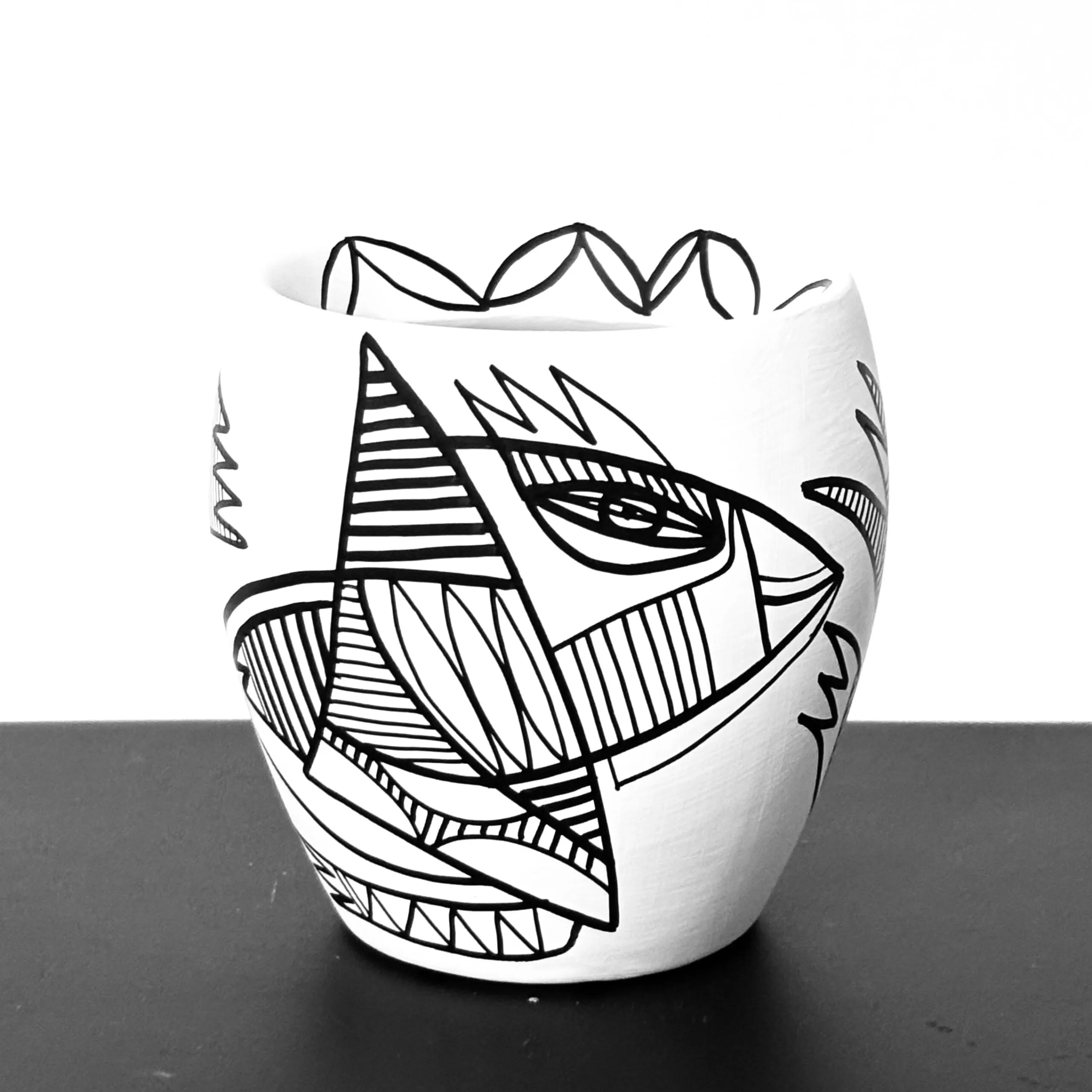 Black & White Collection, small pot, 9,5 cm (code 4.25) - Afbeelding 3