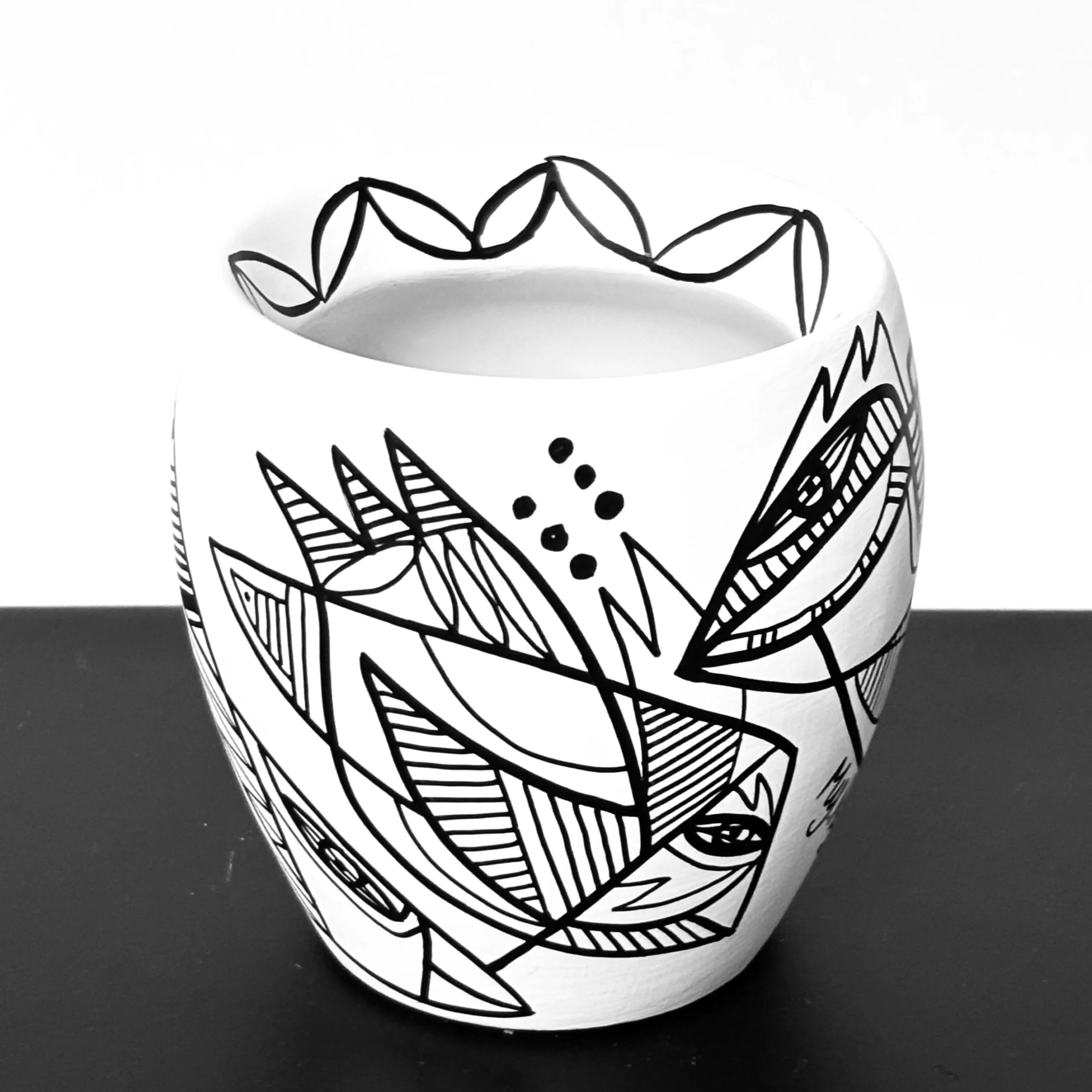 Black & White Collection, small pot, 9,5 cm (code 4.25) - Afbeelding 2