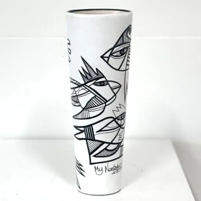 Black & White Collection, slim vase, 26 cm