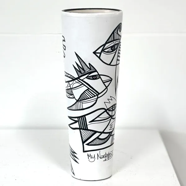 Black & White Collection, slim vase, 26 cm