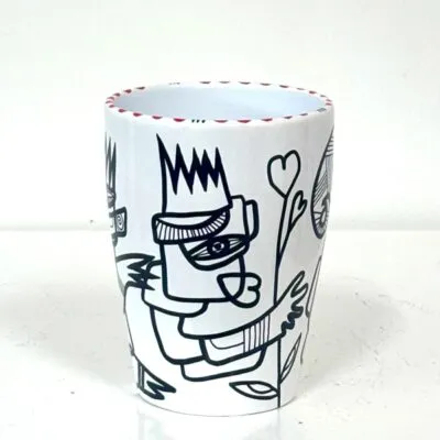 Black & White Collection, vase 14 cm