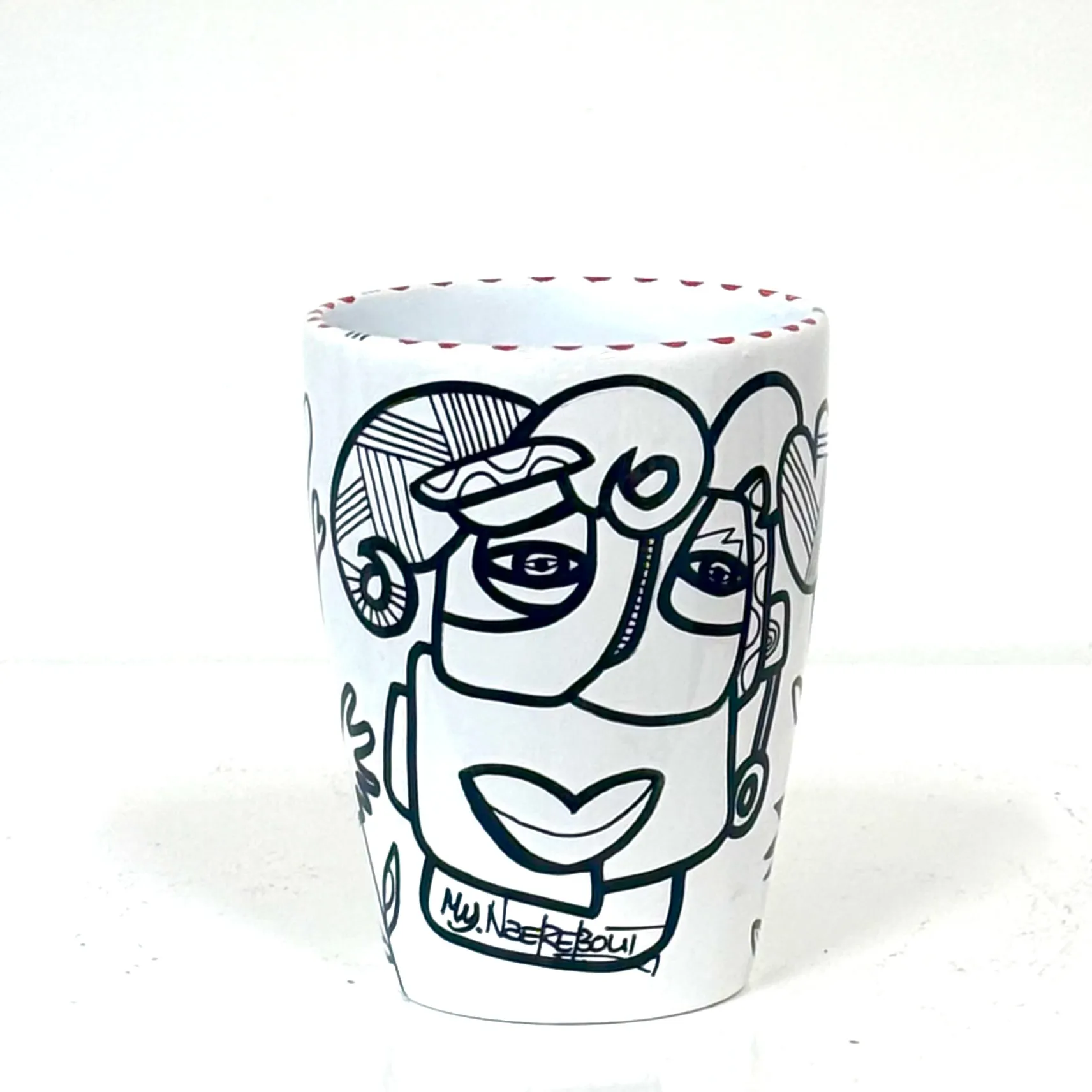 Black & White Collection, vase 14 cm - Afbeelding 2