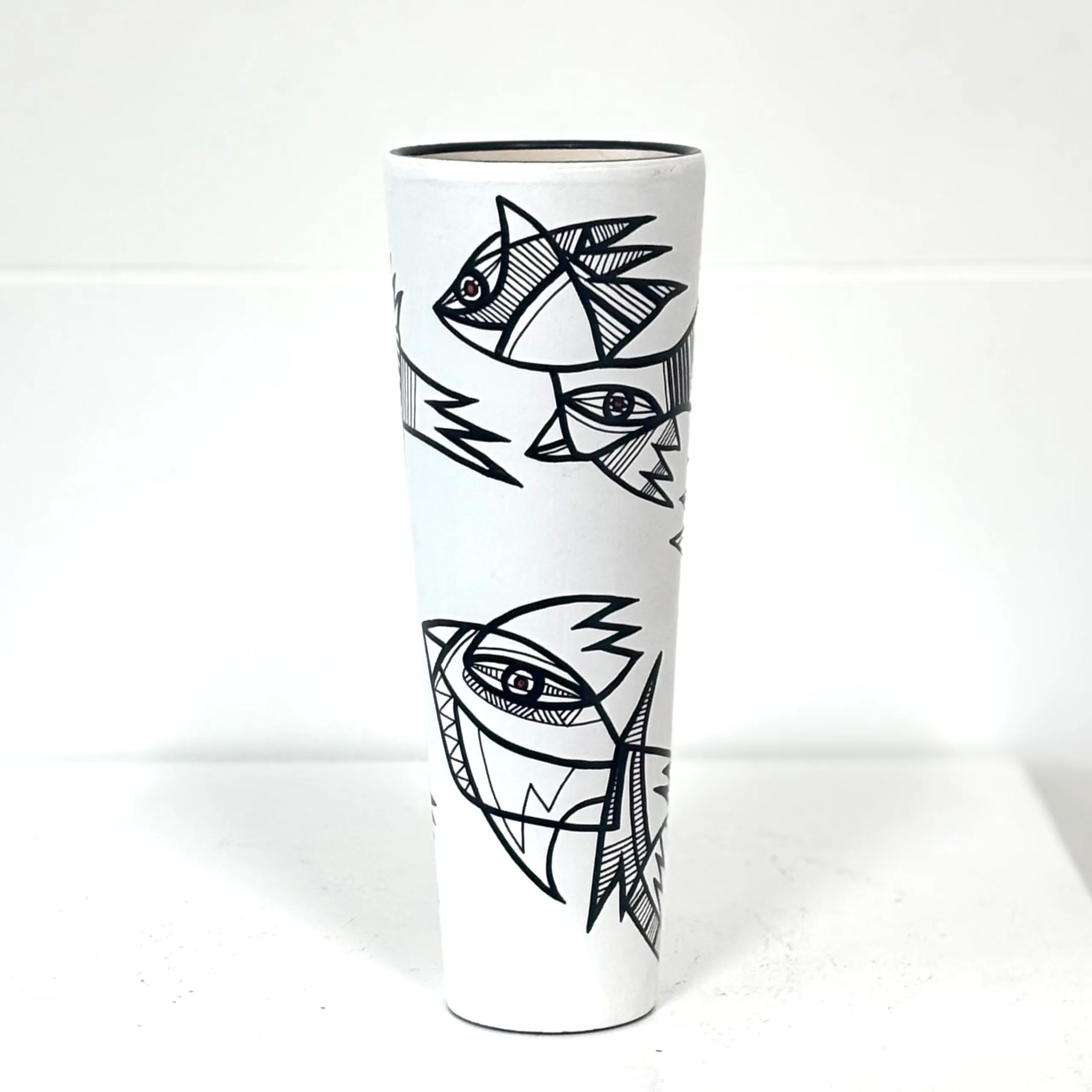 Black & White Collection, slim vase, 26 cm - Afbeelding 3